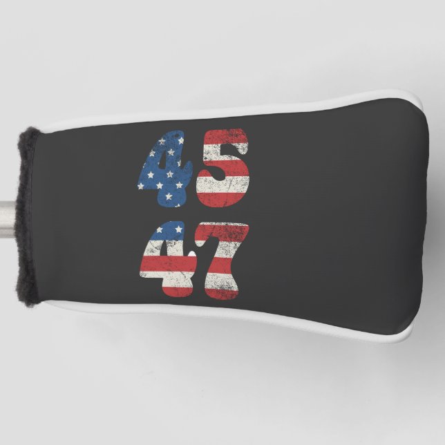 2024 Trump Amerika wieder zum Patriotischen Amerik Golf Headcover (Vorderseite)
