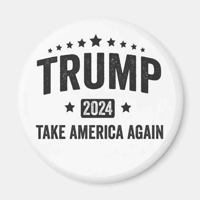 2024 Trump Amerika wieder zum Patriotischen Amerik Magnet (Vorne)