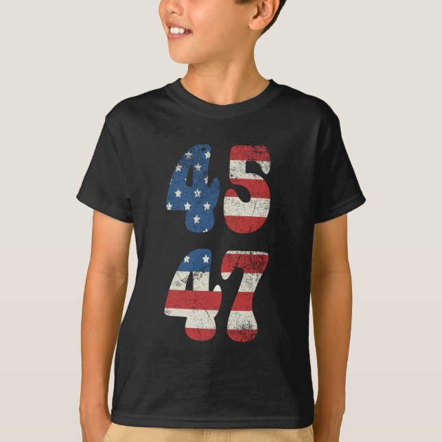 2024 Trump Amerika wieder zum Patriotischen Amerik T-Shirt (Vorderseite)