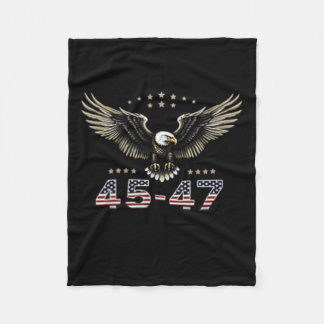 2024: Trump gewinnt an der Front der Fahne "Back W Fleecedecke