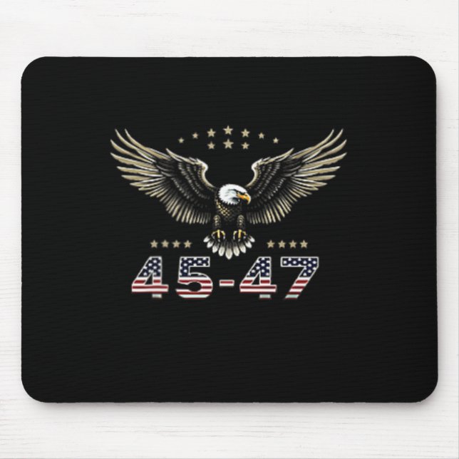 2024: Trump gewinnt an der Front der Fahne "Back W Mousepad (Vorne)