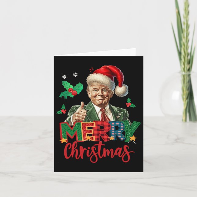 2024 Trump gewinnt Wahl Frohe Weihnachten Funny T Karte (Vorderseite)