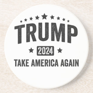 2024 Trump Nimm Amerika Wieder Patriotischer Ameri Getränkeuntersetzer