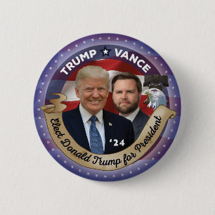 2024 Trump und Vance wählen Button