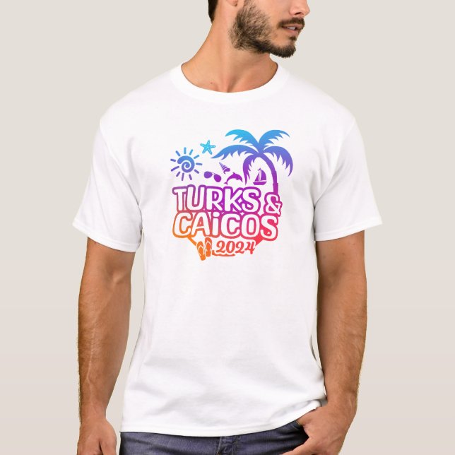 2024 Turks- und Caicos-Urlaub oder Trip-T - Shirt (Vorderseite)