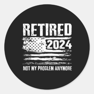 2024 übermüdet Nicht mein Problem mehr Rettiret Runder Aufkleber