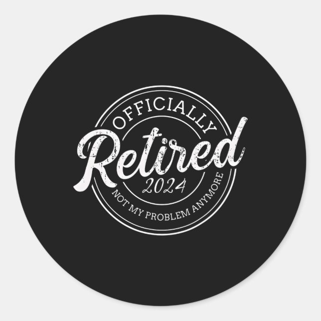 2024 übermüdet Nicht mein Problem mehr Rettiret Runder Aufkleber (Vorderseite)