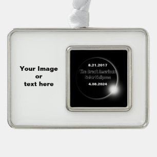 2024 und 2017 verdoppelt Rahmen-Ornament silber