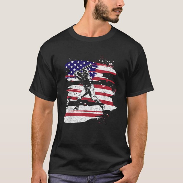 2024 US Cricket Jersey America Flag Lover Cricket T-Shirt (Vorderseite)