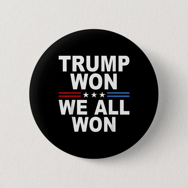 2024 US-Flagge Trump gewann Button (Vorderseite)