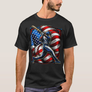 2024 USA BESBALL in USA 4. JULI 2 T-Shirt