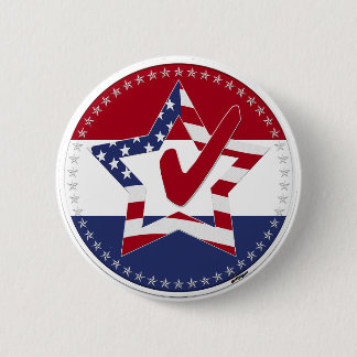 2024 USA Flag Star Check Mark Button