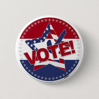 2024 USA Flag VOTE Star Check Mark Button