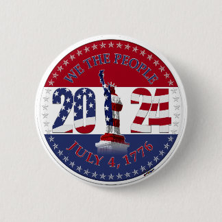2024 USA Flag We The People Statue of Liberty Button