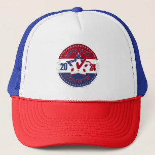2024 USA-Flagge Ihre Stimme zählt Stern Häkchen Truckerkappe