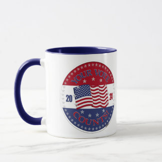 2024 USA Flagge Ihre Stimme zählt Tasse