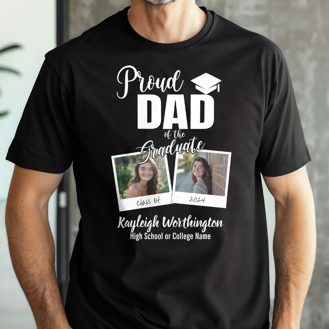 2024 Vater des Graduate Custom Fotos T-Shirt (Von Creator hochgeladen)