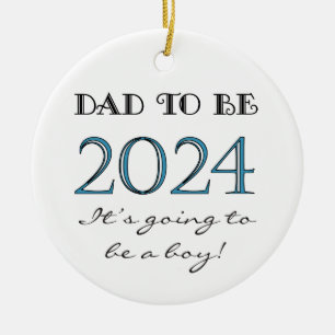 2024 Vater zu sein von Junge New Dad Keramik Ornam Ornament