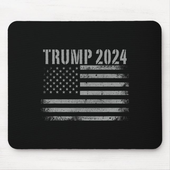 2024 verärgerte amerikanische Flagge USA Patriotic Mousepad (Vorne)