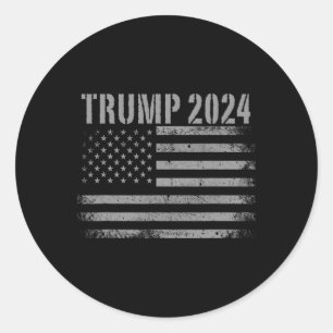 2024 verärgerte amerikanische Flagge USA Patriotic Runder Aufkleber
