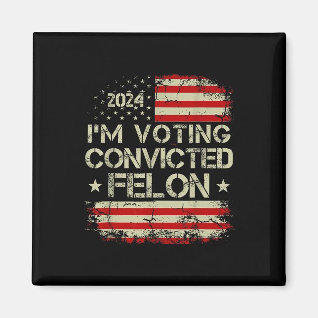 2024 Verurteilter Felon38 Magnet (Vorne)