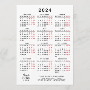 2024 Volljähriger Kalender Weißer Schwarzer Roter  Programm