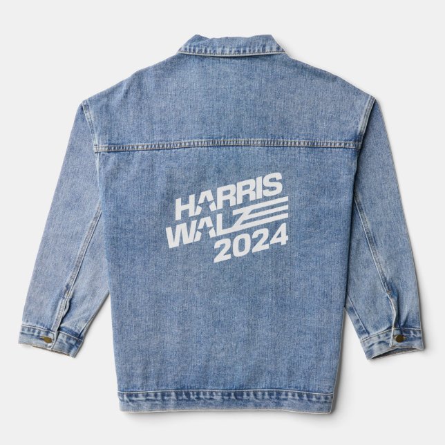2024 Wahl Harris Walz Jeansjacke (Rückseite)