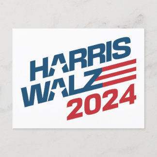 2024 Wahl Harris Walz Postkarte