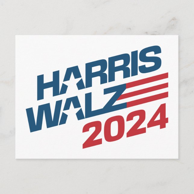 2024 Wahl Harris Walz Postkarte (Vorderseite)
