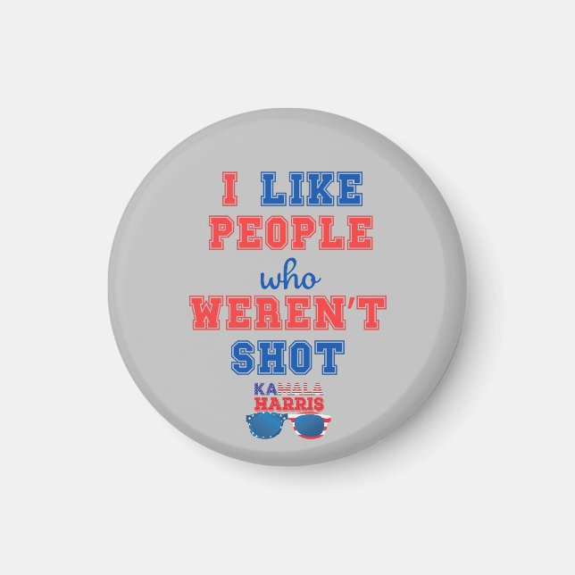 2024 Wahl Kamala Harris Merch Comma La lustige Magnet (Vorne)