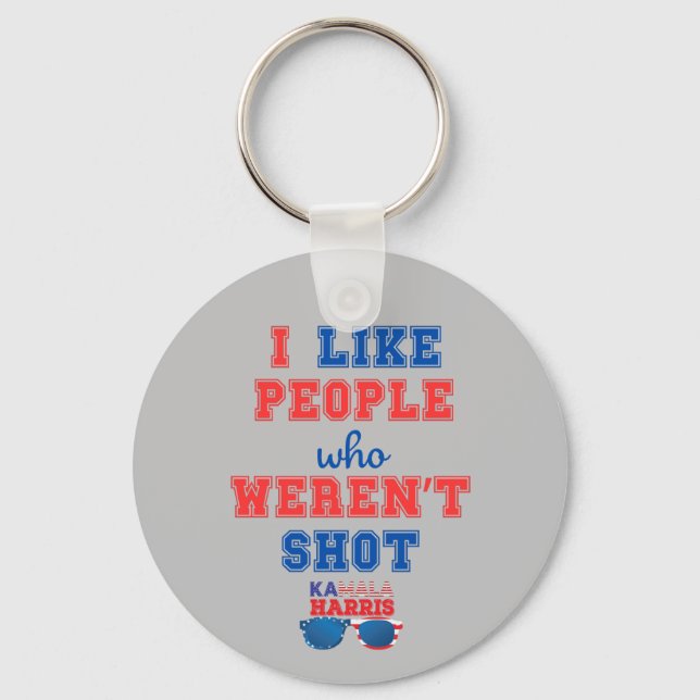 2024 Wahl Kamala Harris Merch Comma La lustige Schlüsselanhänger (Vorderseite)