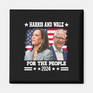 2024 Wahl Kamala Harris Tim Waltz Magnet