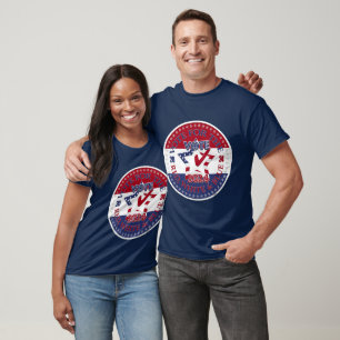 2024 Wähle für Rot, Weiß und Blau VOTE Stern T-Shirt