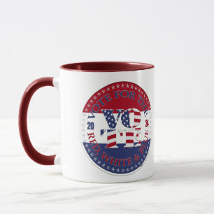 2024 Wählen Sie für die rot-weiß-blaue USA-Flagge  Tasse