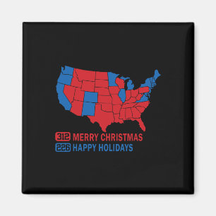2024 Wahlplan frohe Weihnachten Trump Landslide Magnet