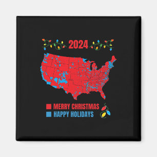 2024 Wahlplan frohe Weihnachten Trump Landslide Magnet