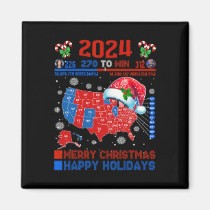 2024 Wahlplan frohe Weihnachten Trump Landslide Magnet