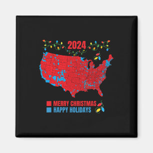 2024 Wahlplan frohe Weihnachten Trump Landslide Magnet