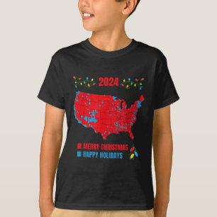 2024 Wahlplan frohe Weihnachten Trump Landslide T-Shirt