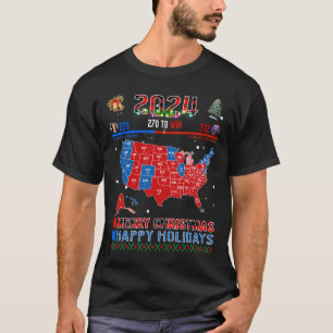 2024 Wahlplan frohe Weihnachten Trump Landslide T-Shirt