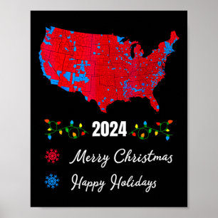 2024 Wahlplan frohe Weihnachten Trump New Presi Poster