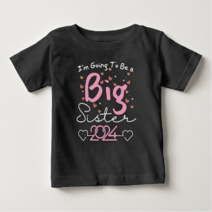 2024 werde ich eine große Schwester sein Baby T-shirt