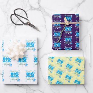 2024 wird ein großer Bruder sein Geschenkpapier Set