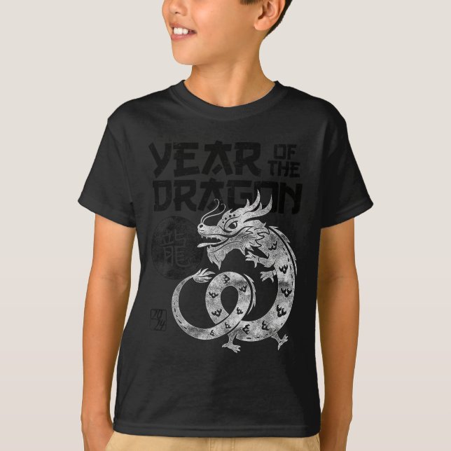 2024 Year Of The Dragon Chinese Zodiac Chinese New T-Shirt (Vorderseite)