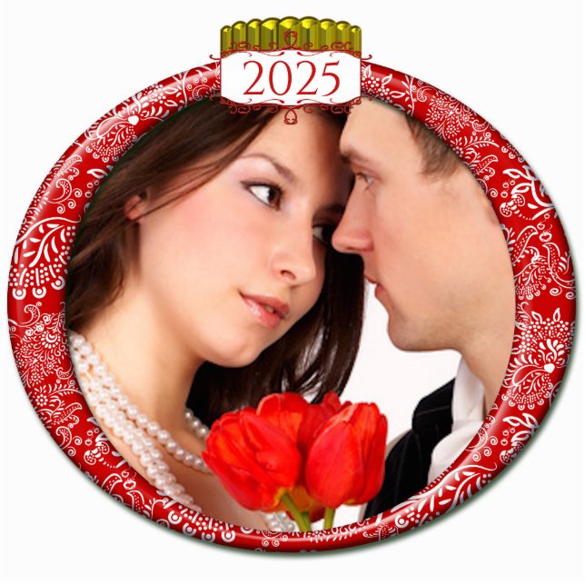 2025 1. Weihnachtsschmuck im Foto Fotoskulptur Ornament (Vorne)