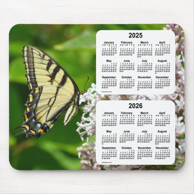 2025-2026 Frack Butterfly Calendar von Janz Mousepad (Vorne)