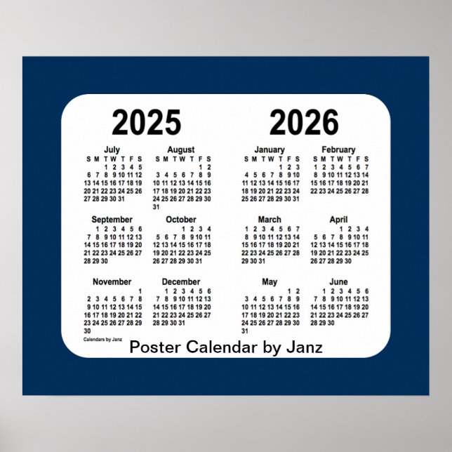 2025-2026 Police Box Blue School Calendar by Janz Poster (Vorne)
