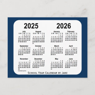 2025-2026 Police Box Blue School Calendar by Janz Postkarte