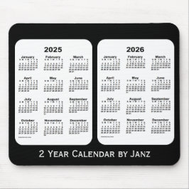 2025-2026 Schwarz-Weiß-Kalender von Janz Mousepad