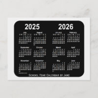 2025-2026 Smokey Neon School Year Calendar by Janz